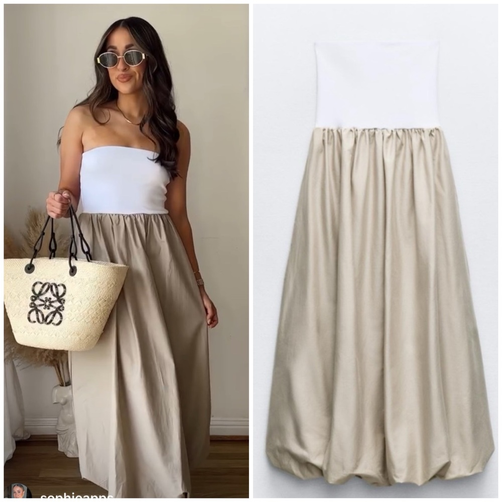 Zara Combination Balloon Dress
